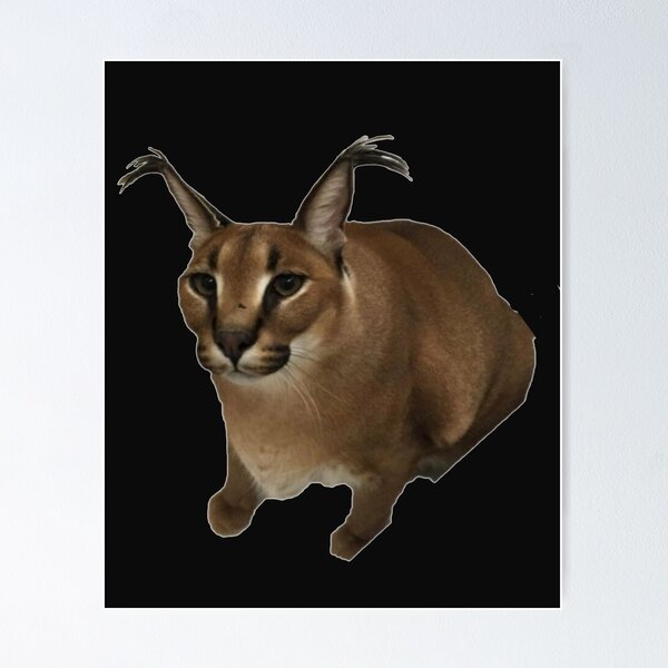 Big Floppa Meme Cute Caracal Cat: Plain Lined Journal Notebook, 120 Pages,  Medium 6 x 9 Inches, Printed Cover