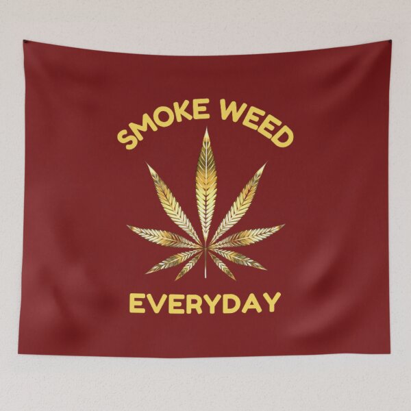 Item preview, Smoke Weed Everyday, Cannabis, Marijuana, Weed, 420, Leaf, Gold designed and sold by BestDesignbySof.