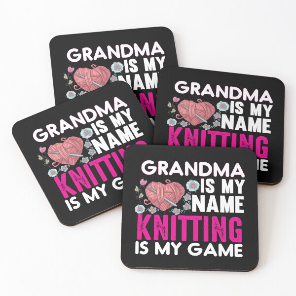 Item preview, Grandma Is My Name Knitting Is My Game Cute Funny Distressed Sarcastic Grandma Saying Design Idea For Knitting Lovers Grandmothers designed and sold by Prince - Bestseller ★★★★★.
