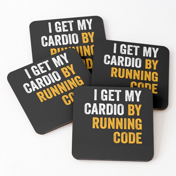 Item preview, I Get My Cardio By Running Code designed and sold by Amineharoni.