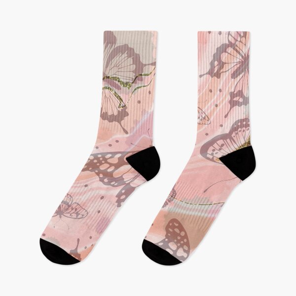 Item preview, pink abstract marble romantic butterfly pattern designed and sold by Beeroclock.