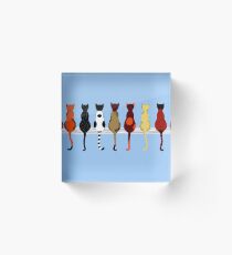 Fence sitters (Blue) Acrylic Block