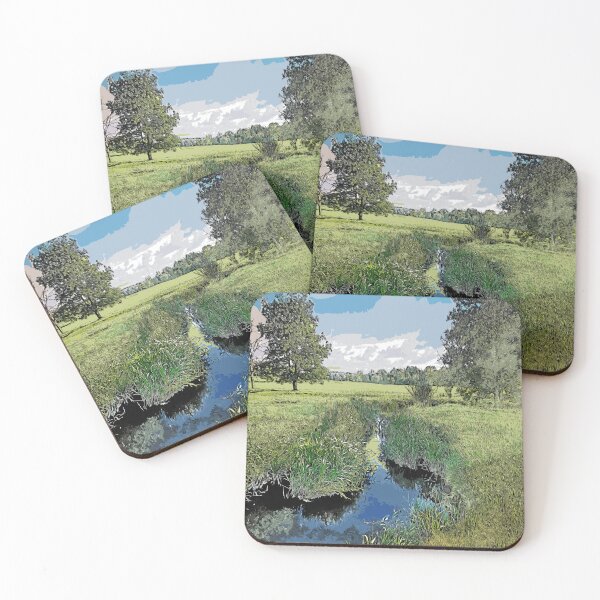 Item preview, Little river, summer landscape, color art designed and sold by artdragongift 15.