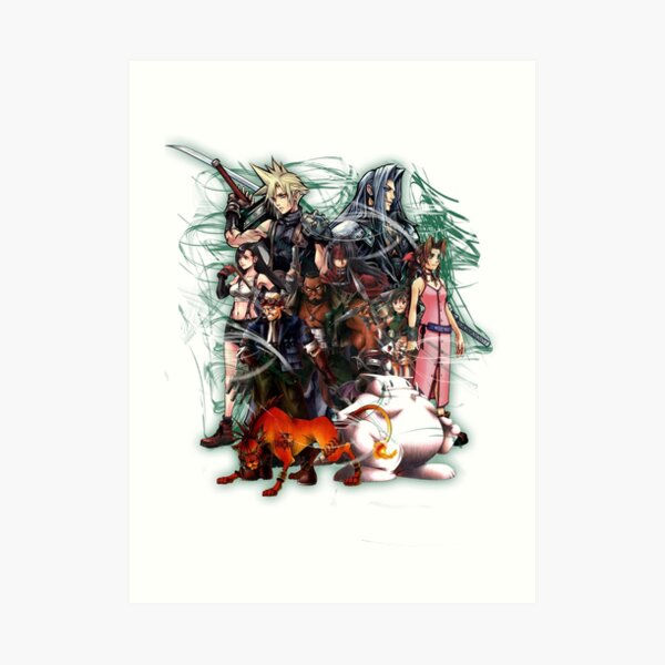 Final Fantasy VII - Collage Art Print