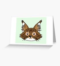 Main coon cat Greeting Card