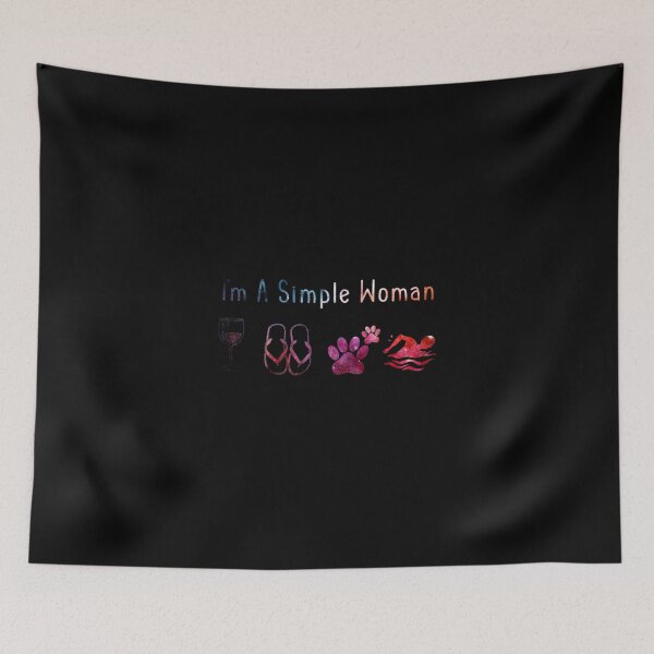 Item preview, I'm A Simple Woman Galaxy Swimming Essential T-Shirt designed and sold by monica45je.