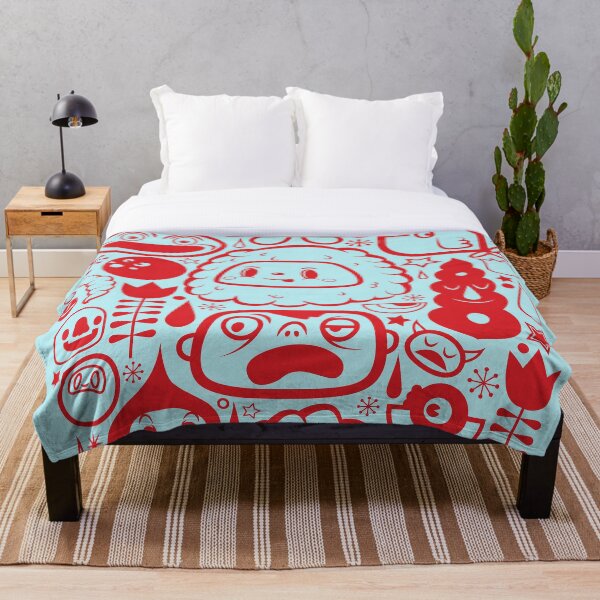 Item preview, Doodle de lindos personajes retro (rojo) designed and sold by FuRanKuStudio.