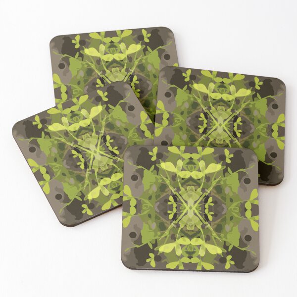 Item preview, green mandala made from clover leaves designed and sold by Viktoria-JaiHo.