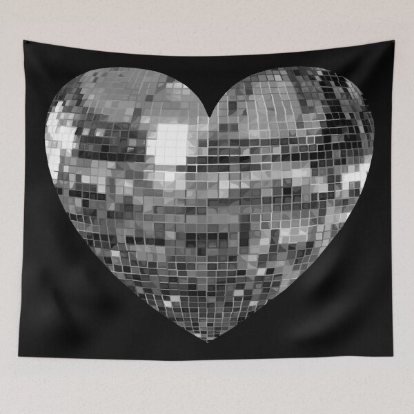 Item preview, Mirrored Silver Disco Ball Heart  designed and sold by Deborah Camp.