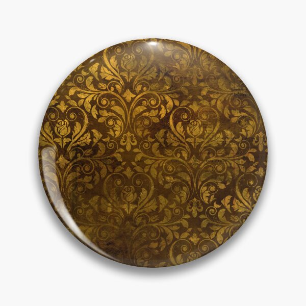 Item preview, Vintage Brass Gold Grunge Damask Pattern designed and sold by AppareIIndustry.