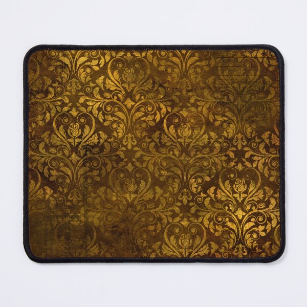 Item preview, Vintage Brass Gold Grunge Damask Pattern designed and sold by AppareIIndustry.