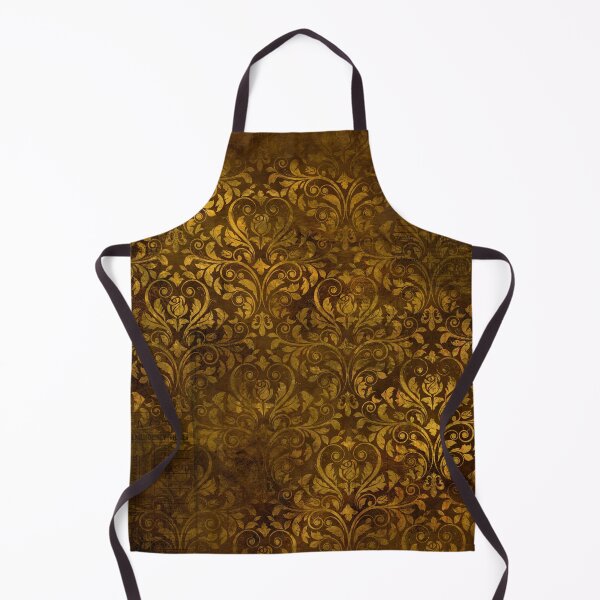 Item preview, Vintage Brass Gold Grunge Damask Pattern designed and sold by AppareIIndustry.