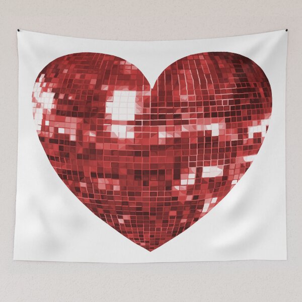 Item preview, Red Disco Ball Heart  designed and sold by Deborah Camp.