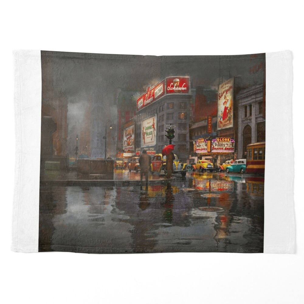 City - NY - A rainy day in New York City 1943 - Side by Side Photograph by  Mike Savad - Pixels