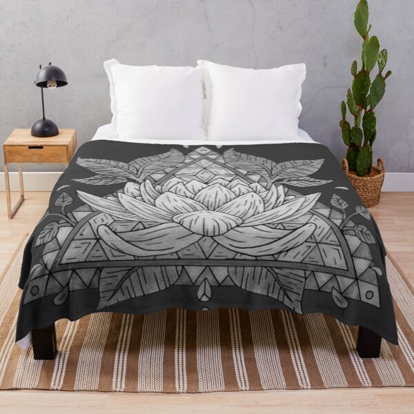 Item preview, Grey Lotus Flower Geometric Design designed and sold by bblane.
