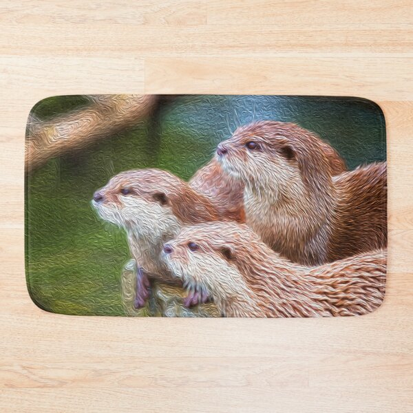 Item preview, Group of Friendly Otters designed and sold by friendlyfauna.