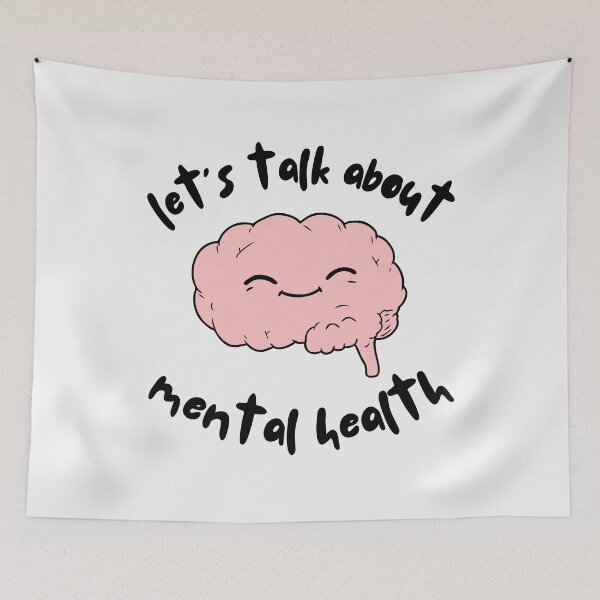 Item preview, Let's talk about mental health Brain designed and sold by justsomethings.