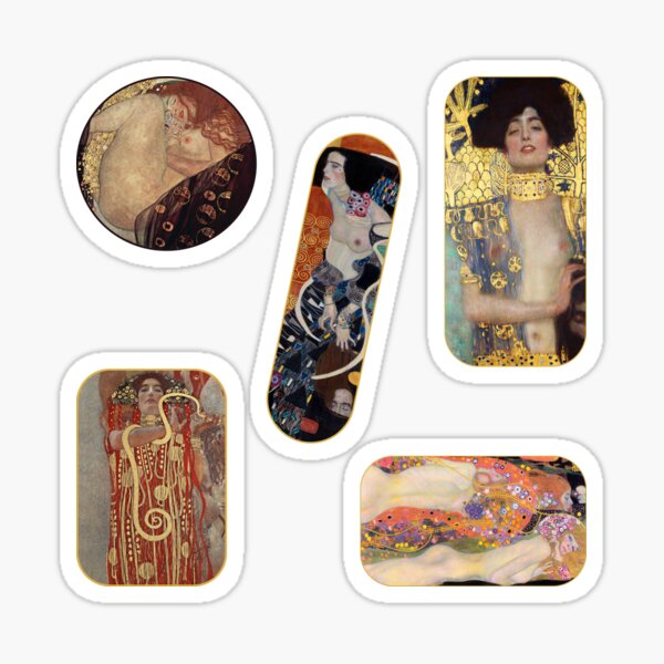 Artikel-Vorschau von Gustav Klimt Stickerpack, designt und verkauft von ArtRemasters.