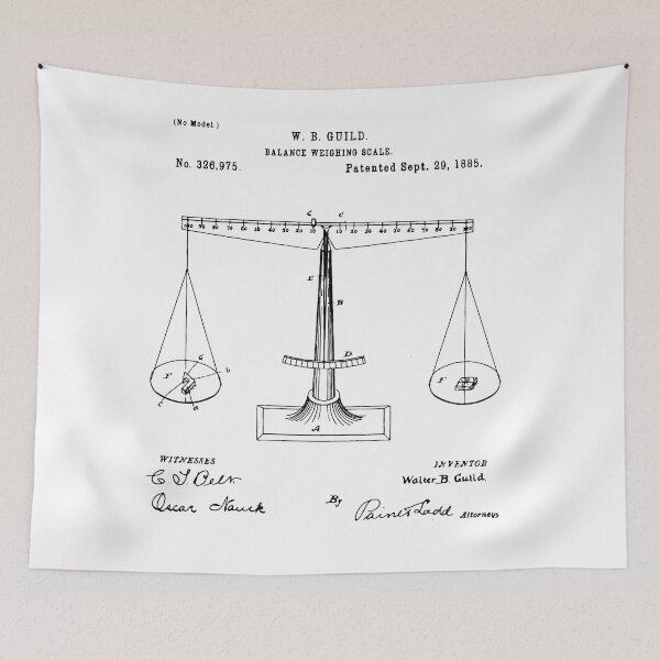 Item preview, Balance weighing scale 1885 Lawyer Gift designed and sold by anodyle.