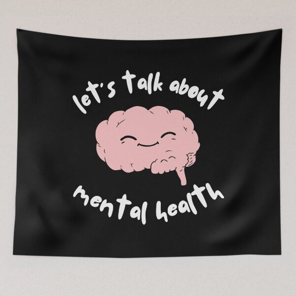 Item preview, Let's talk about mental health Brain v2 designed and sold by justsomethings.