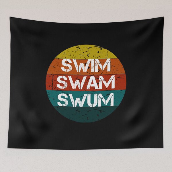Item preview, swim swam swum Vintage Retro Gifts designed and sold by rachidhaz.