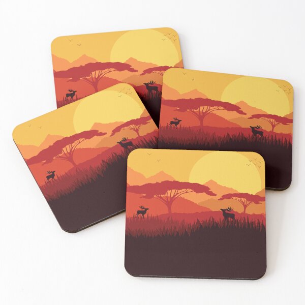 Item preview, African Forest Mountain Sunset designed and sold by risingrocket.