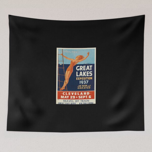 Item preview, 1937 Great Lakes Exposition Vintage Travel Poster Tank Top designed and sold by addeoovrteqt.