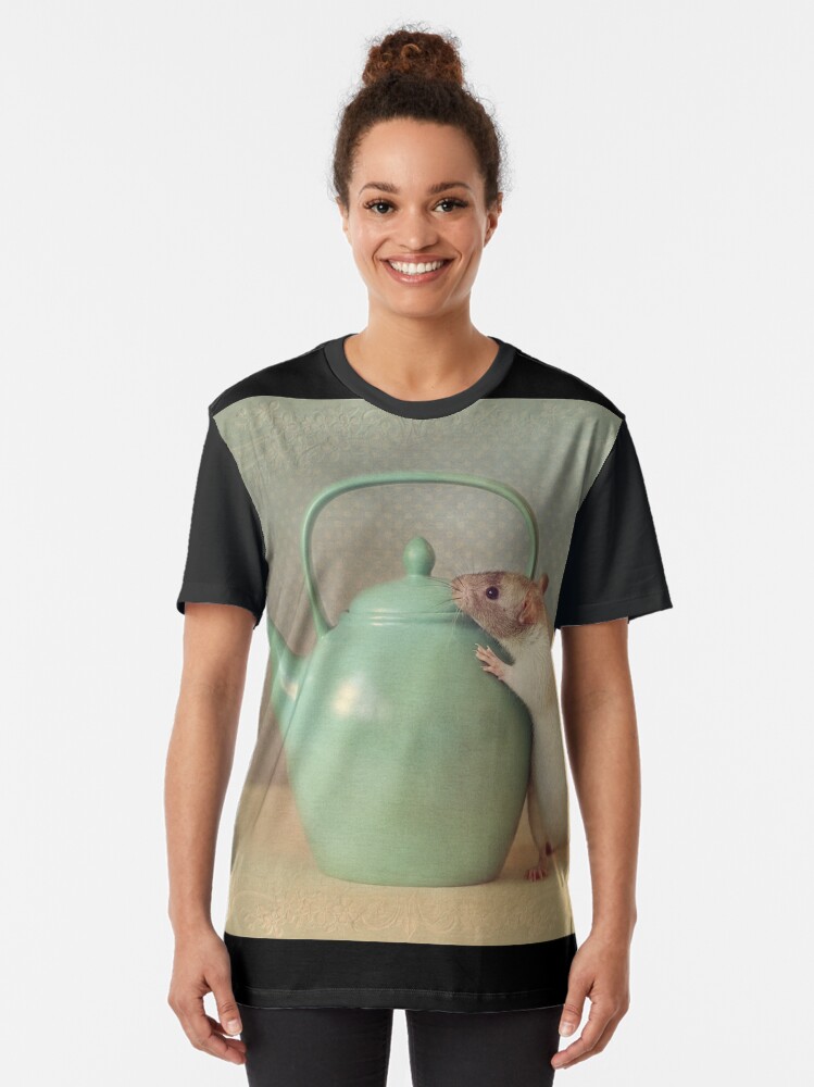 Alternate view of Snoozy with teapot Graphic T-Shirt