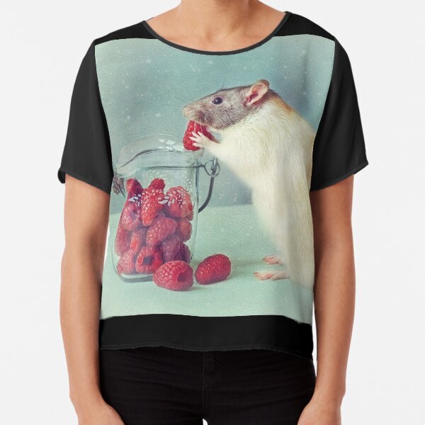 Snoozy always loves his food Chiffon Top