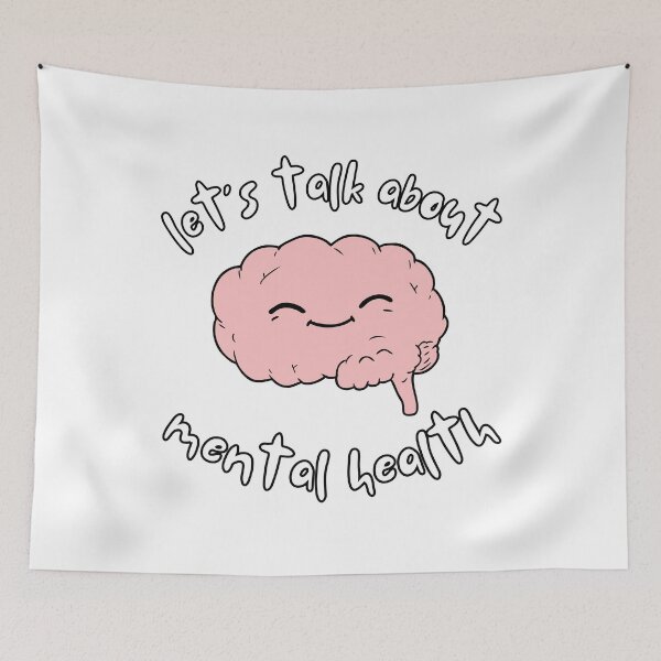 Item preview, Let's talk about mental health Brain v3 designed and sold by justsomethings.