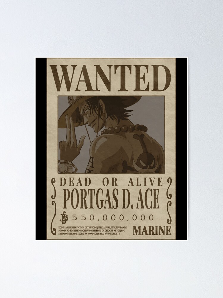 Ace Bounty Wanted Poster Poster For Sale By Hisliptimmef Redbubble