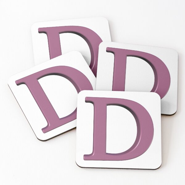 Item preview, The Letter D Dimensional Soft Pink 5748 designed and sold by Art in My Loft.