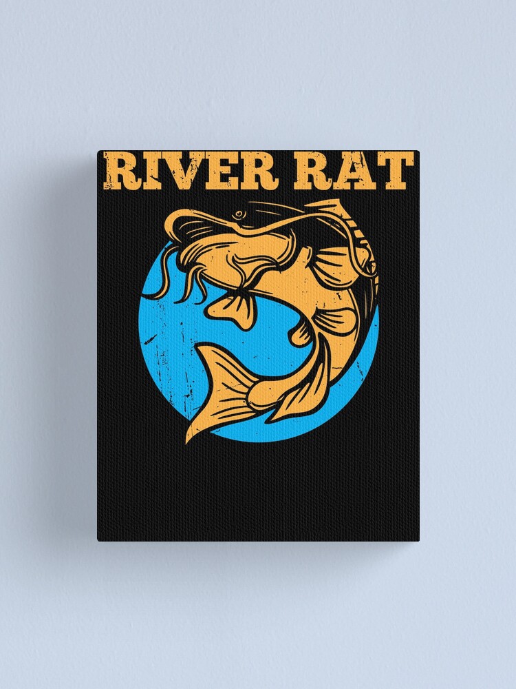 Catfishing Freshwater River Rat Cool Catfish Fishing Canvas Print for Sale  by roxy7922