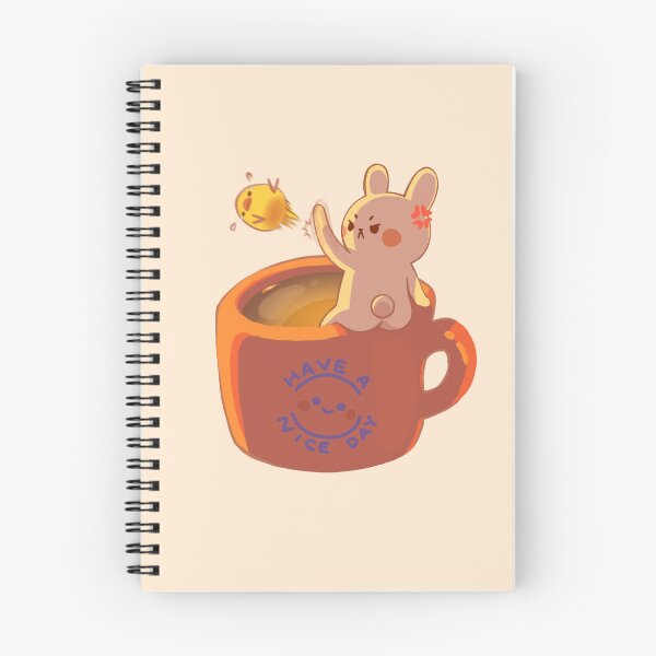 Aperçu de l'œuvre Bonne journée! Lapin de café grincheux créée et vendue par Vooolatility.