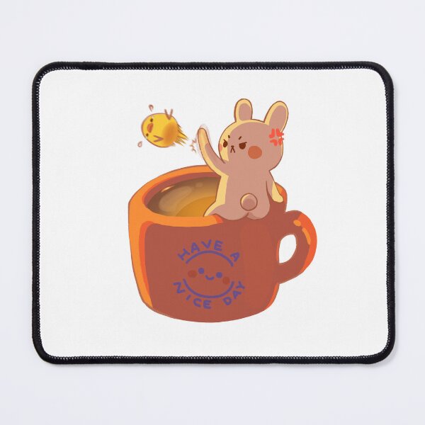 Item preview, Have a Nice Day! Grumpy Coffee Rabbit designed and sold by Vooolatility.