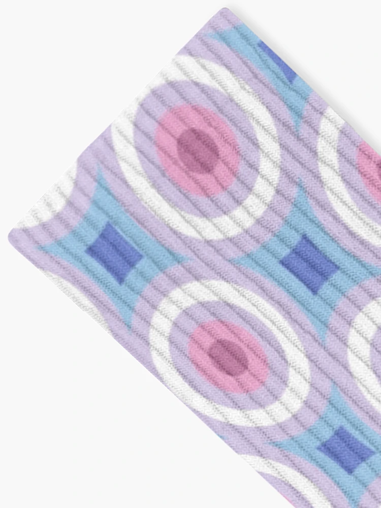 Thumbnail 2 of 5, Socks, Bigender Pride Circle Pattern designed and sold by PatternSalad.