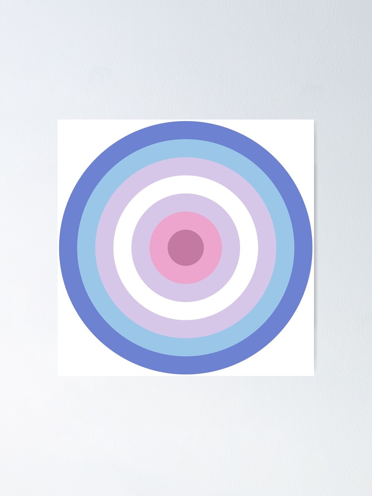 Thumbnail 1 of 3, Poster, Bigender Pride Circle Pattern designed and sold by PatternSalad.