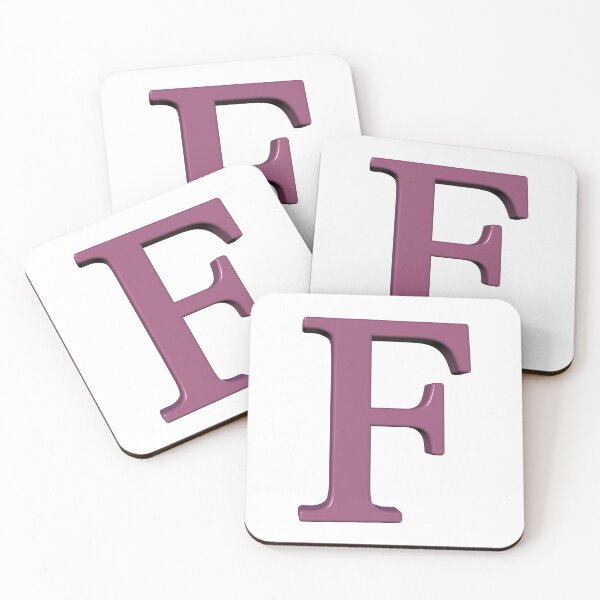 Item preview, The Letter F Dimensional Soft Pink 5748 designed and sold by Art in My Loft.