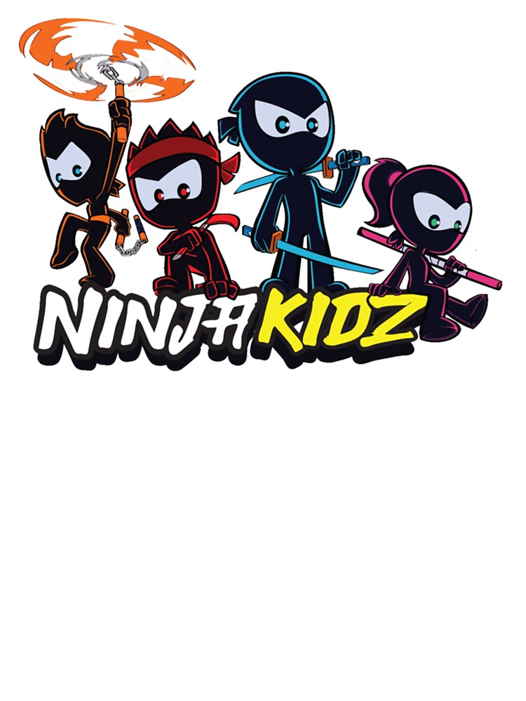 Ninja Kidz Cartoon Stripe Classic Tee - Orange Ninja© – Ninja Kidz TV