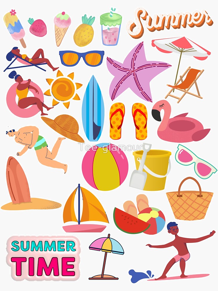 Summer Time Deco Stickers