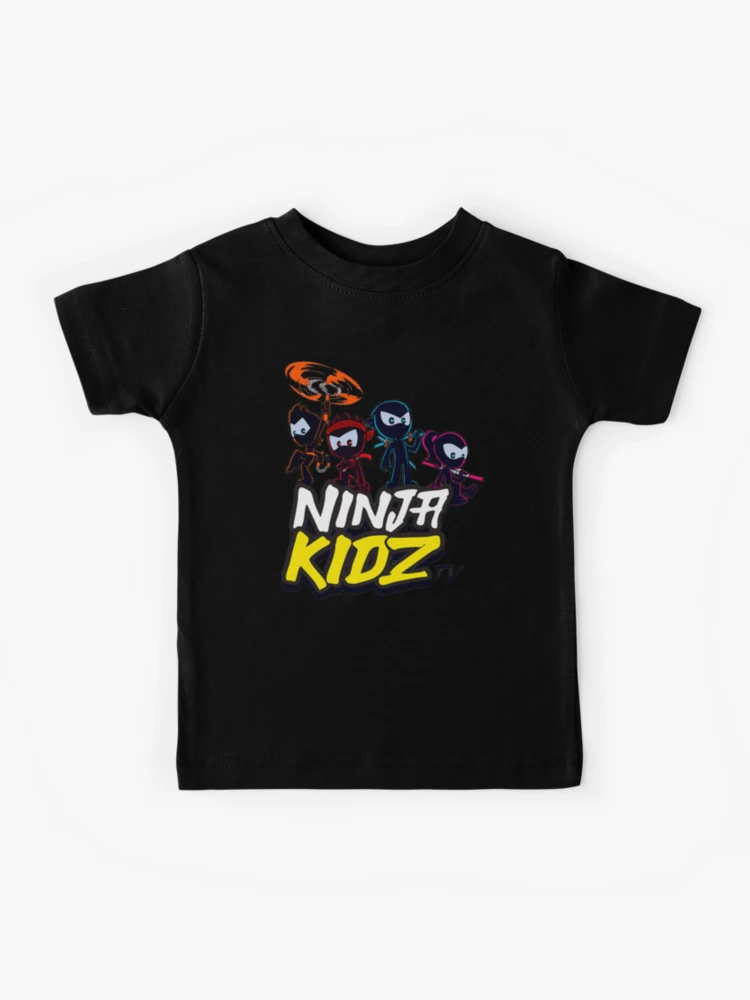 Ninja Kidz Cartoon Stripe Classic Tee - Orange Ninja© – Ninja Kidz TV