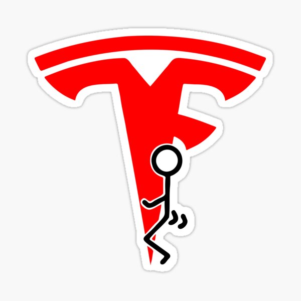 Sticker for Sale mit Verdammter Tesla-Aufkleber von BubbleCrumbs