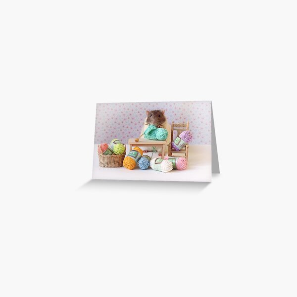 Snoozy wanted to knit ! Greeting Card