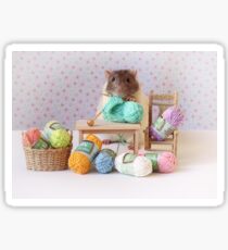 Snoozy wanted to knit ! Sticker
