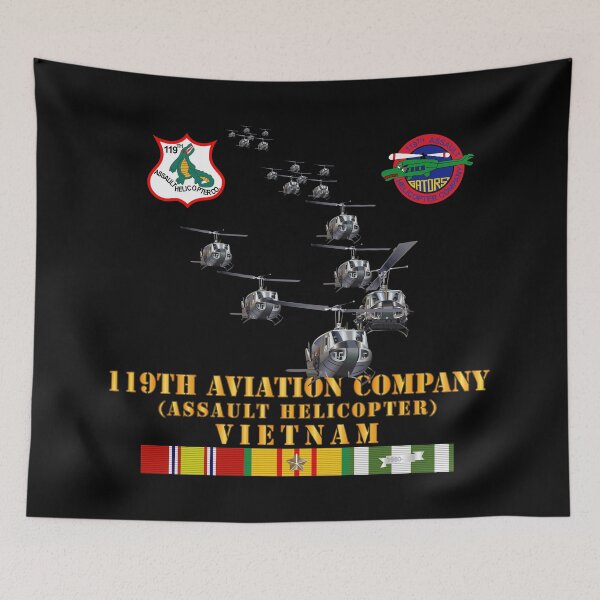 Item preview, Army - 119th Aviation Company (Assault Helicopter) w SSI w VN SVC X 300 designed and sold by Military Insignia Products.