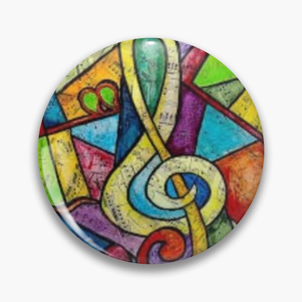 Item preview, Muli colored musical note symbol which has small music notes in the background  designed and sold by Arteartz.