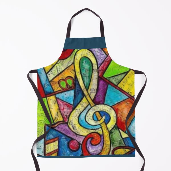 Item preview, Muli colored musical note symbol which has small music notes in the background designed and sold by Arteartz.