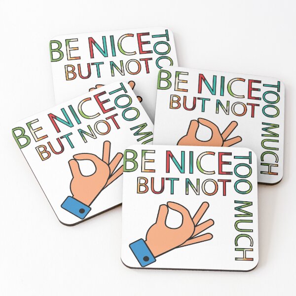 Item preview, BE NICE typographic quote design designed and sold by DeliveryGeorge.