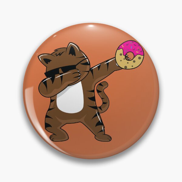Item preview, Brown cat dabbing pose with donut designed and sold by Donutlovers.