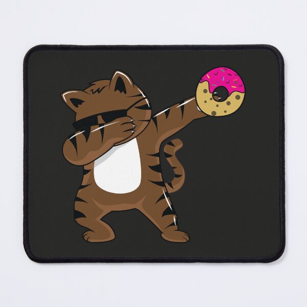Item preview, Brown cat dabbing pose with donut designed and sold by Donutlovers.